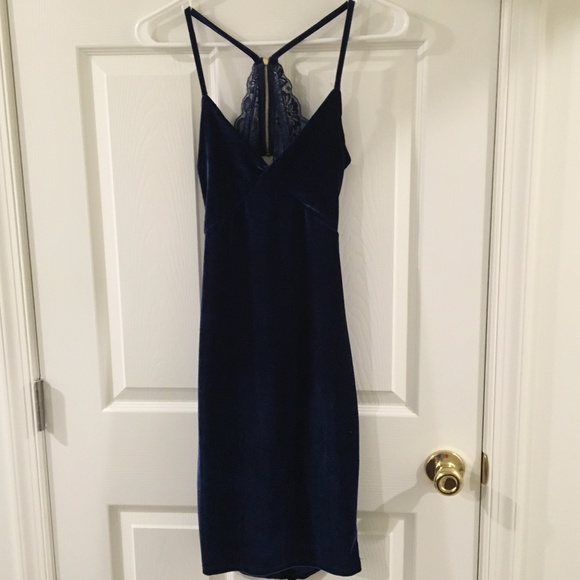 Lulus Dresses & Skirts - Lulu's Blue Velvet Dress, Size Medium